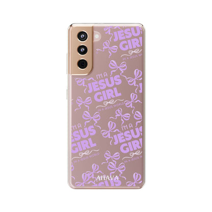 I'm a Jesus Girl Purple Case -Clear