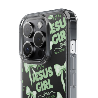 I'm a Jesus Girl Green Case -Clear