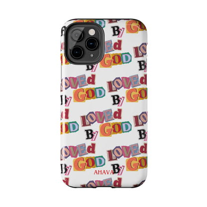 "Loved by God" white Phone Case