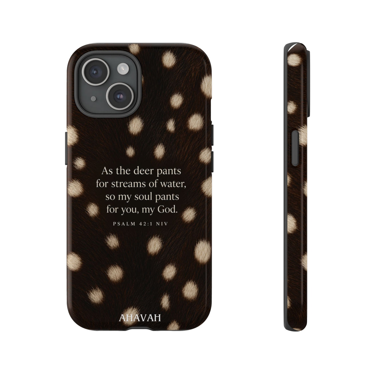 Psalm 42:1 Midnight Fawn Print Phone Case | As the Deer Pants