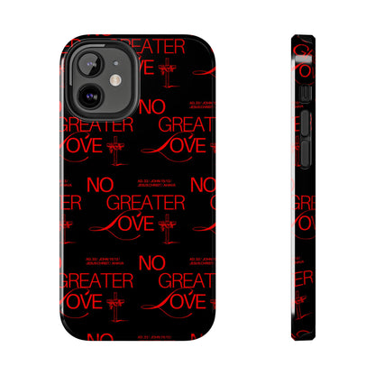 "No Greater Love" Red Phone Case