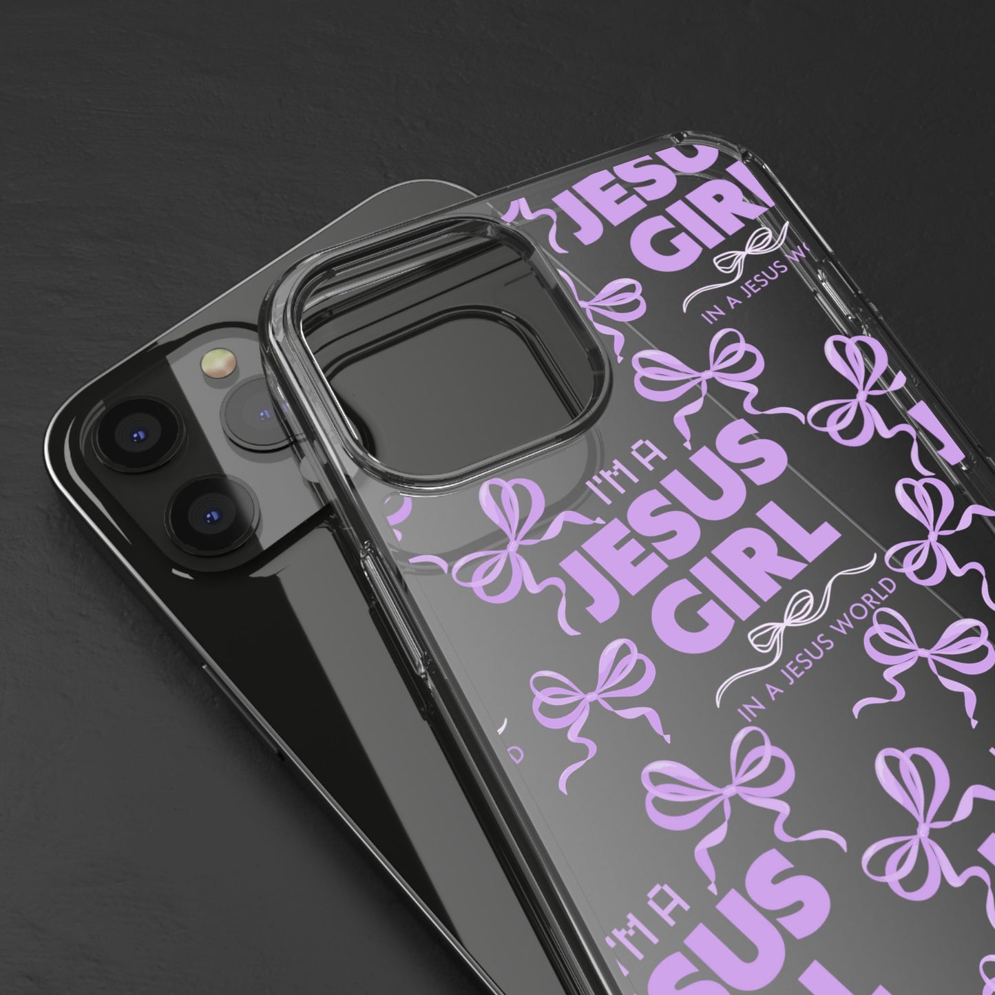I'm a Jesus Girl Purple Case -Clear