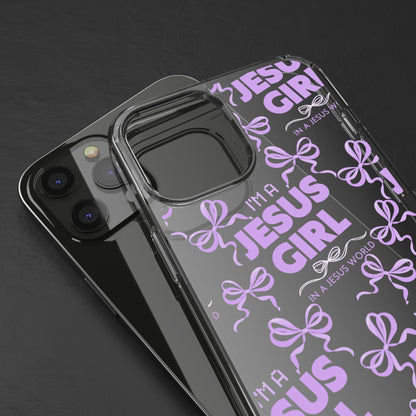 I'm a Jesus Girl Purple Case -Clear