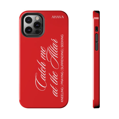"Catch Me at the Altar" Red Phone Case