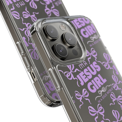 I'm a Jesus Girl Purple Case -Clear