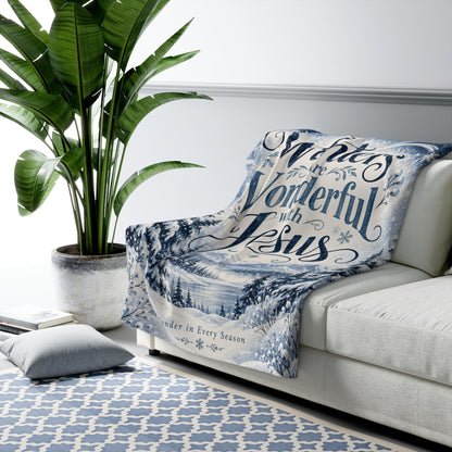 Winter are Wonderful with Jesus | Winter Frost Blanket