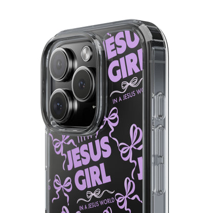 I'm a Jesus Girl Purple Case -Clear