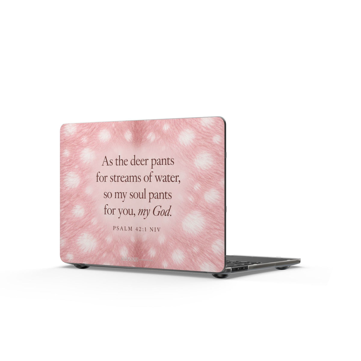 Psalm 42:1 Blush Pink Fawn MacBook Case | As the Deer Pants