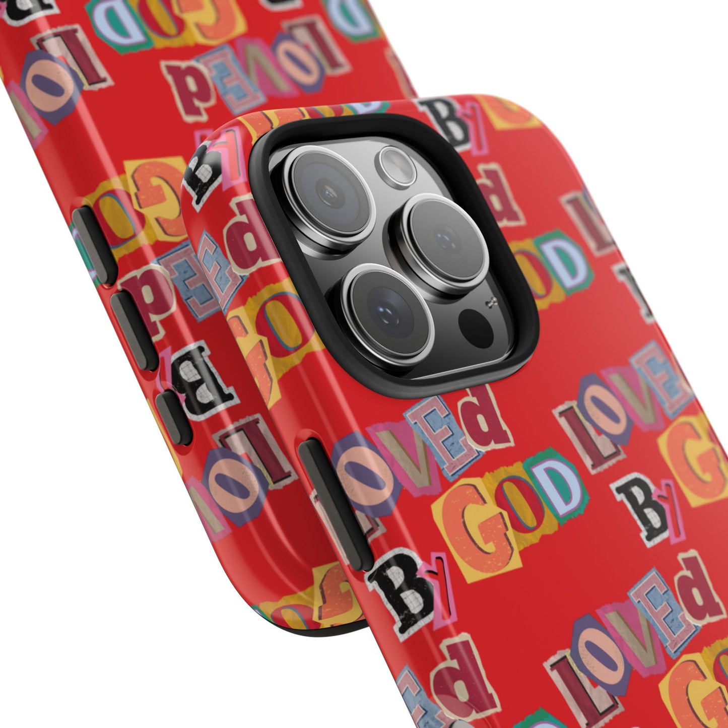 "Loved by God" Red Phone Case