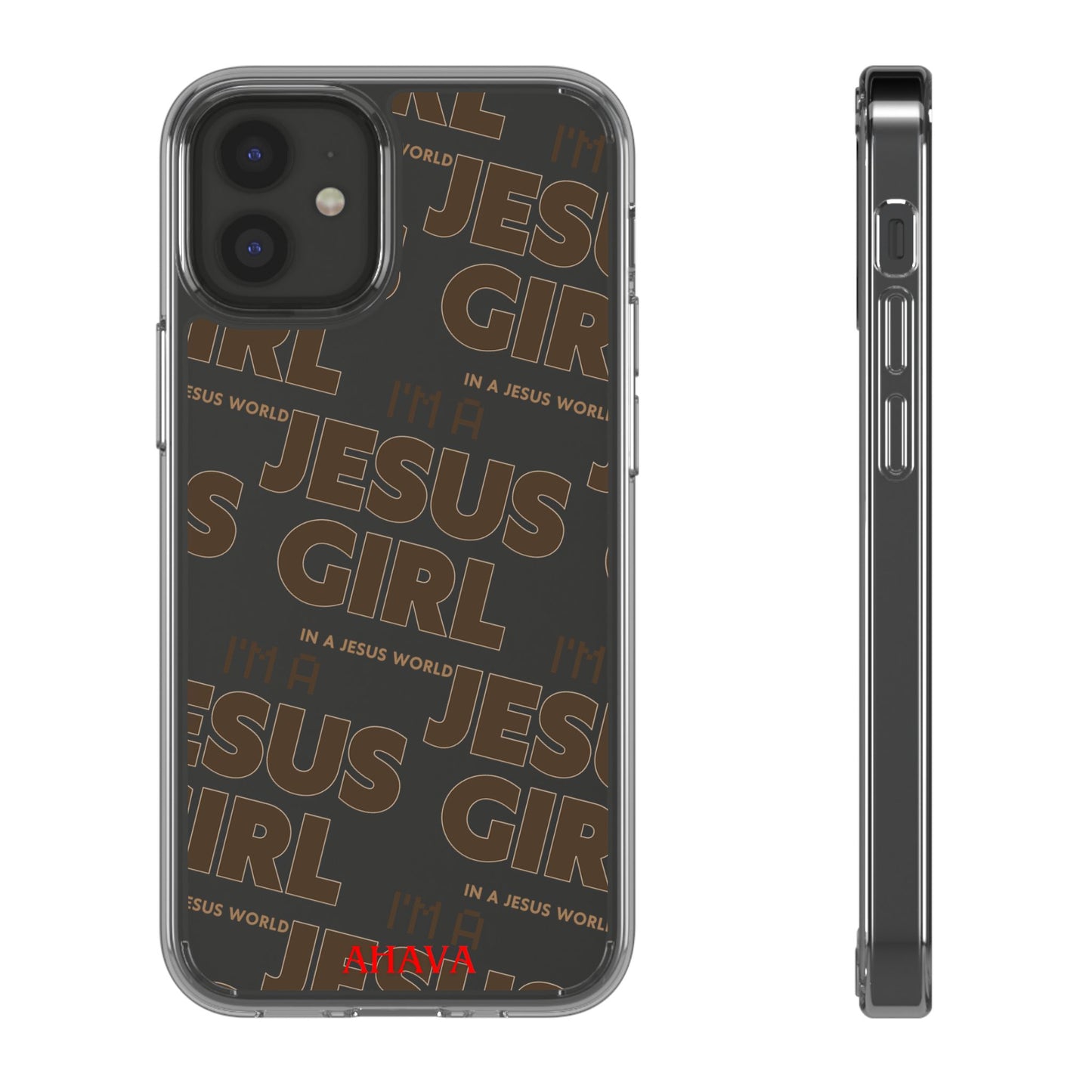 I'm a Jesus Girl Brown Case -Clear