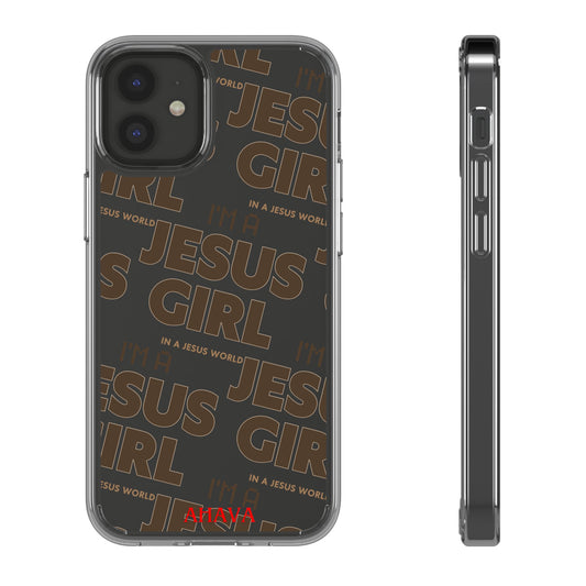 I'm a Jesus Girl Brown Case -Clear