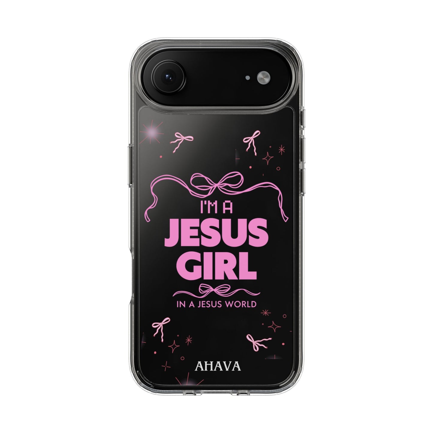 Jesus Girl Pink Phone Case | Preppy Christian Cute Faith Based Gift | Soft Pink Aesthetic Clear Tough Case