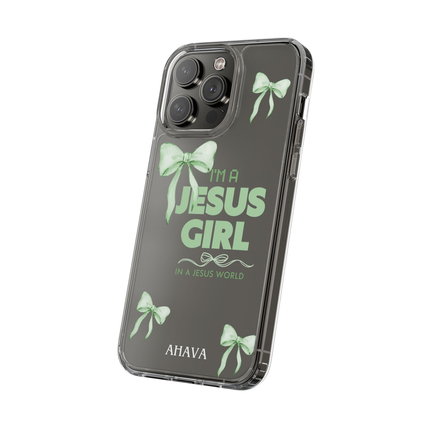 I'm a Jesus Girl Phone Case | Christian Aesthetic Gift for Her | Clear Shockproof Tough Case