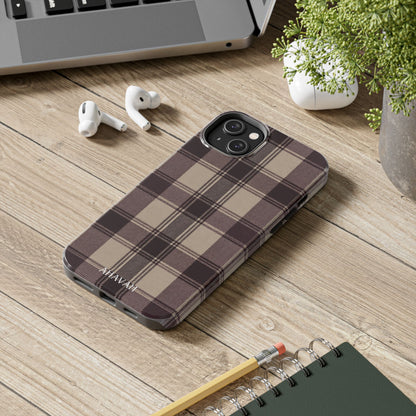 Abba’s Embrace | Warm Teddy Plaid Phone Case