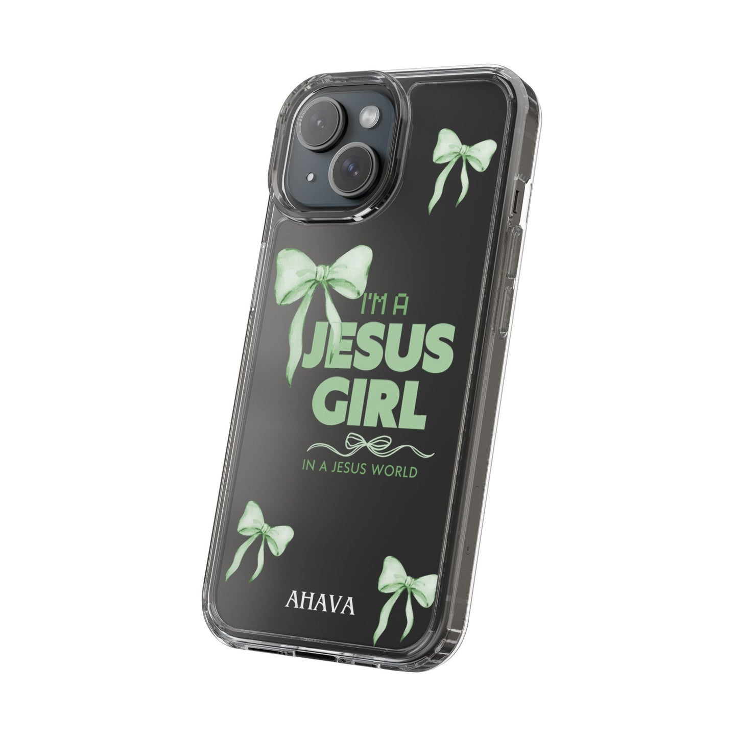 I'm a Jesus Girl Phone Case | Christian Aesthetic Gift for Her | Clear Shockproof Tough Case