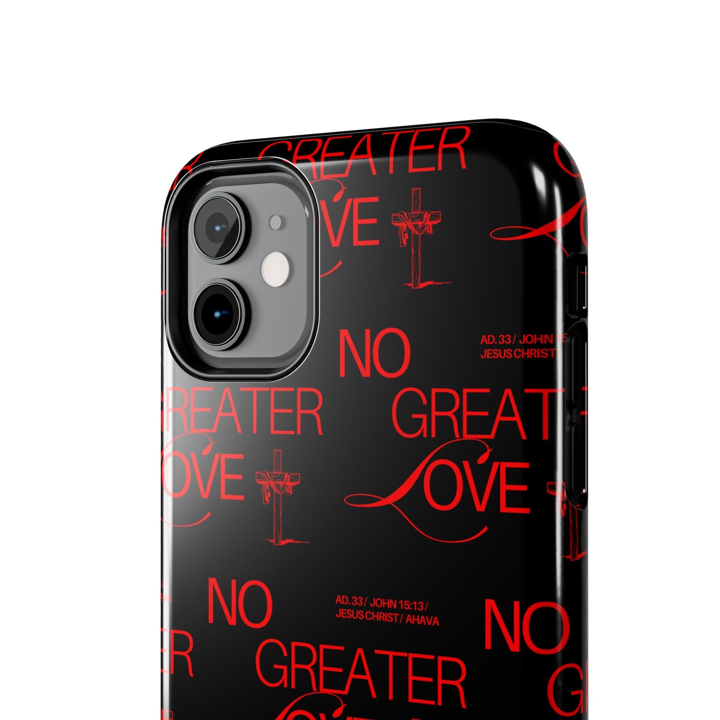 "No Greater Love" Red Phone Case