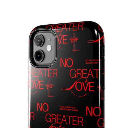 "No Greater Love" Red Phone Case
