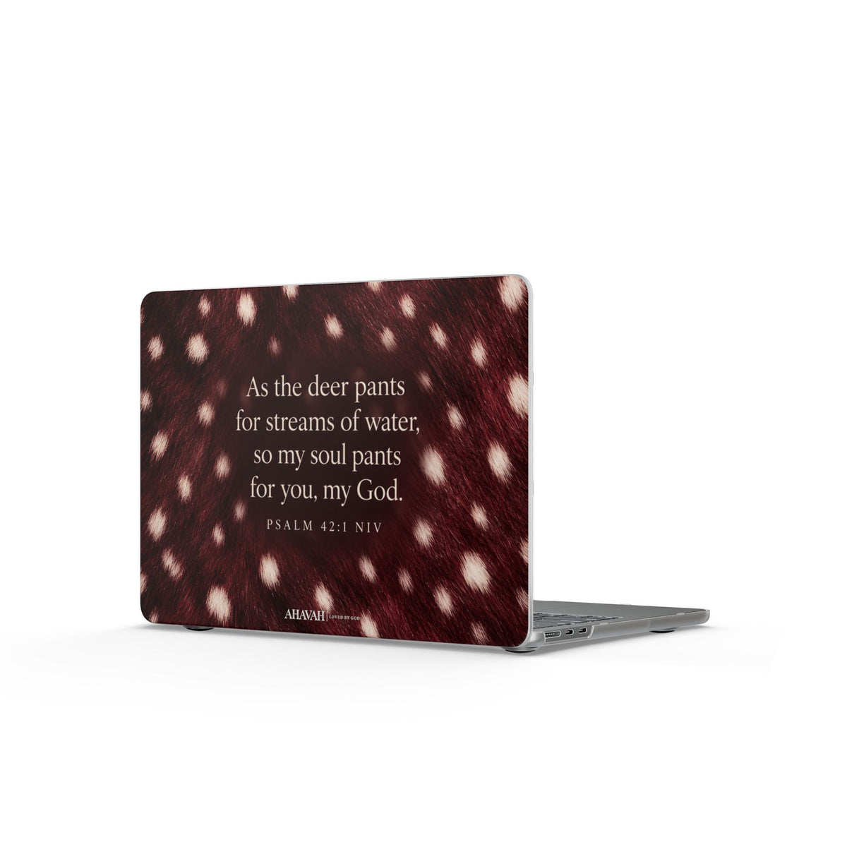 Psalm 42:1 Anointed Wine Fawn MacBook Case | As the Deer Pants