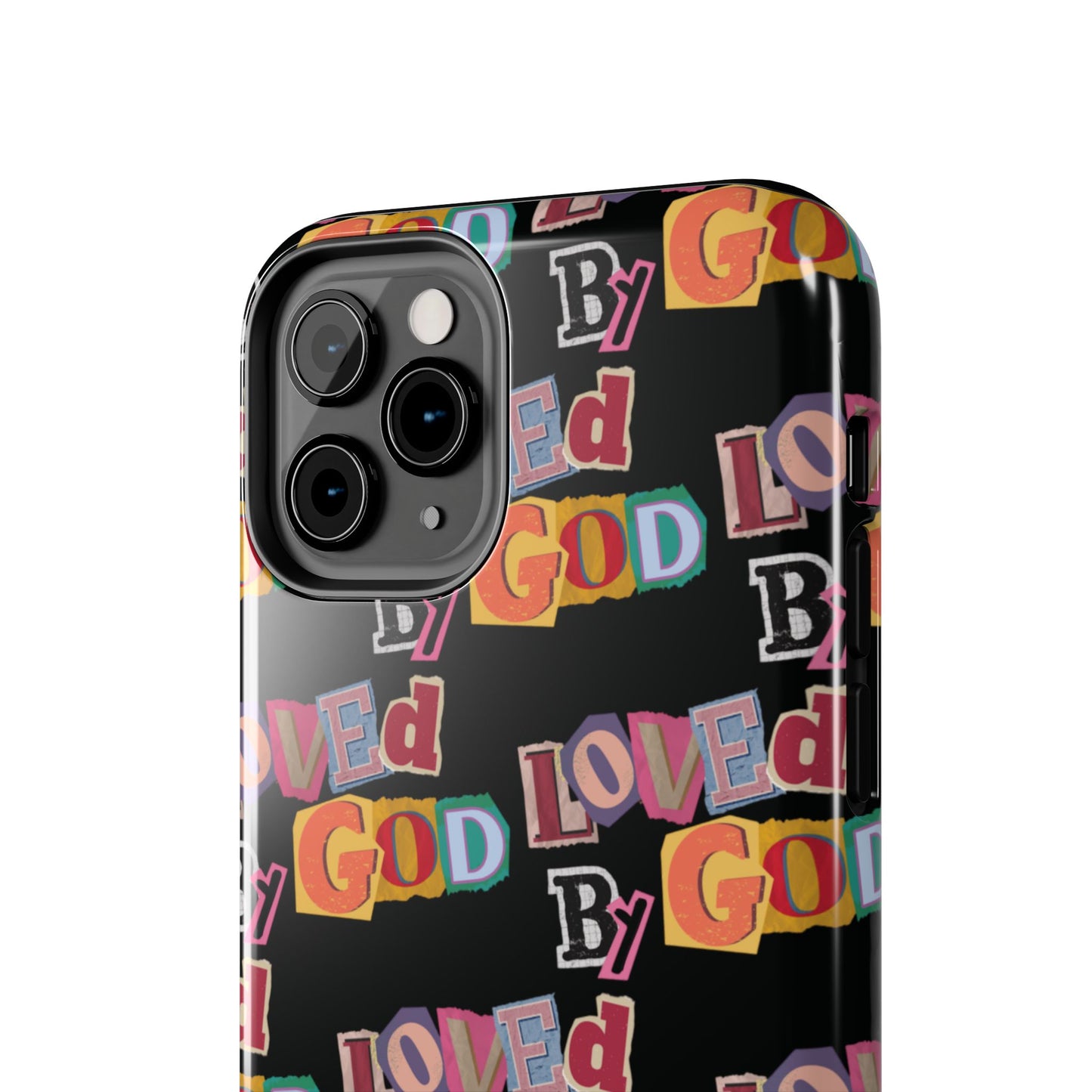 "Loved by God" Black Phone Case