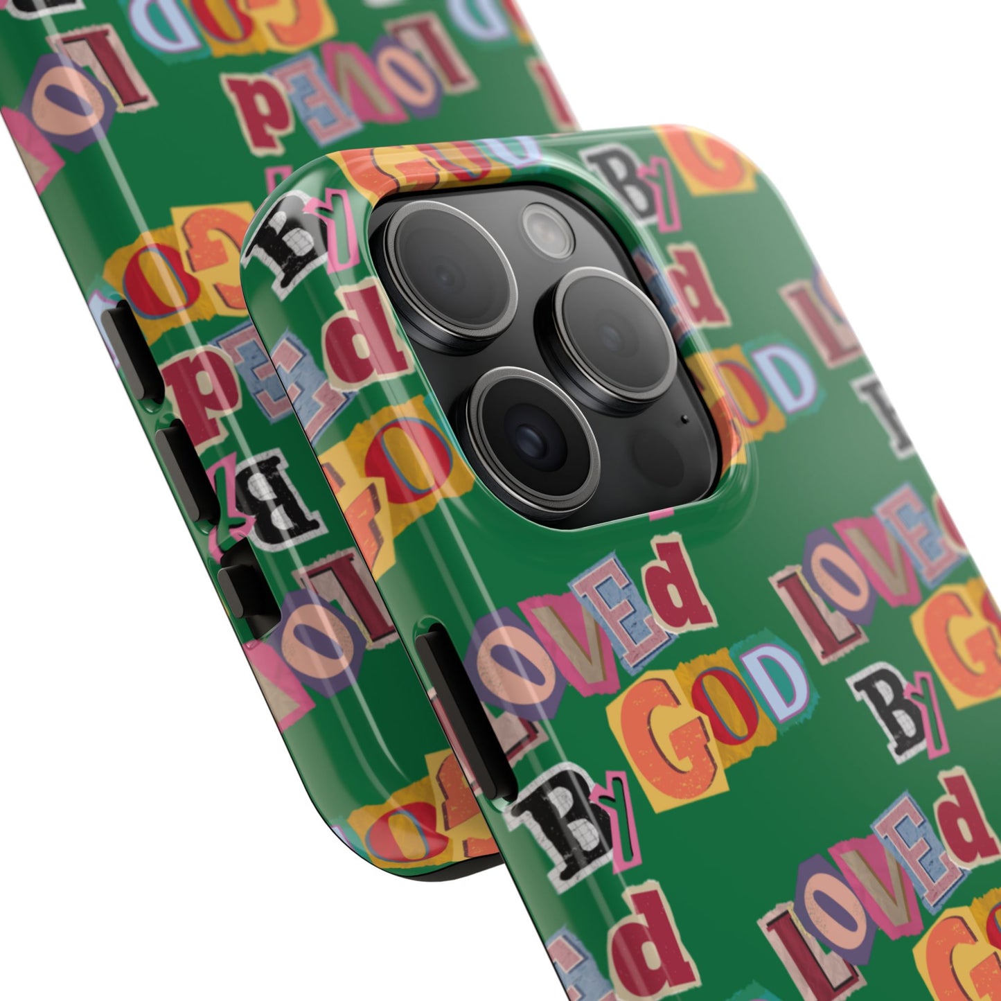 "Loved by God" Green Phone Case