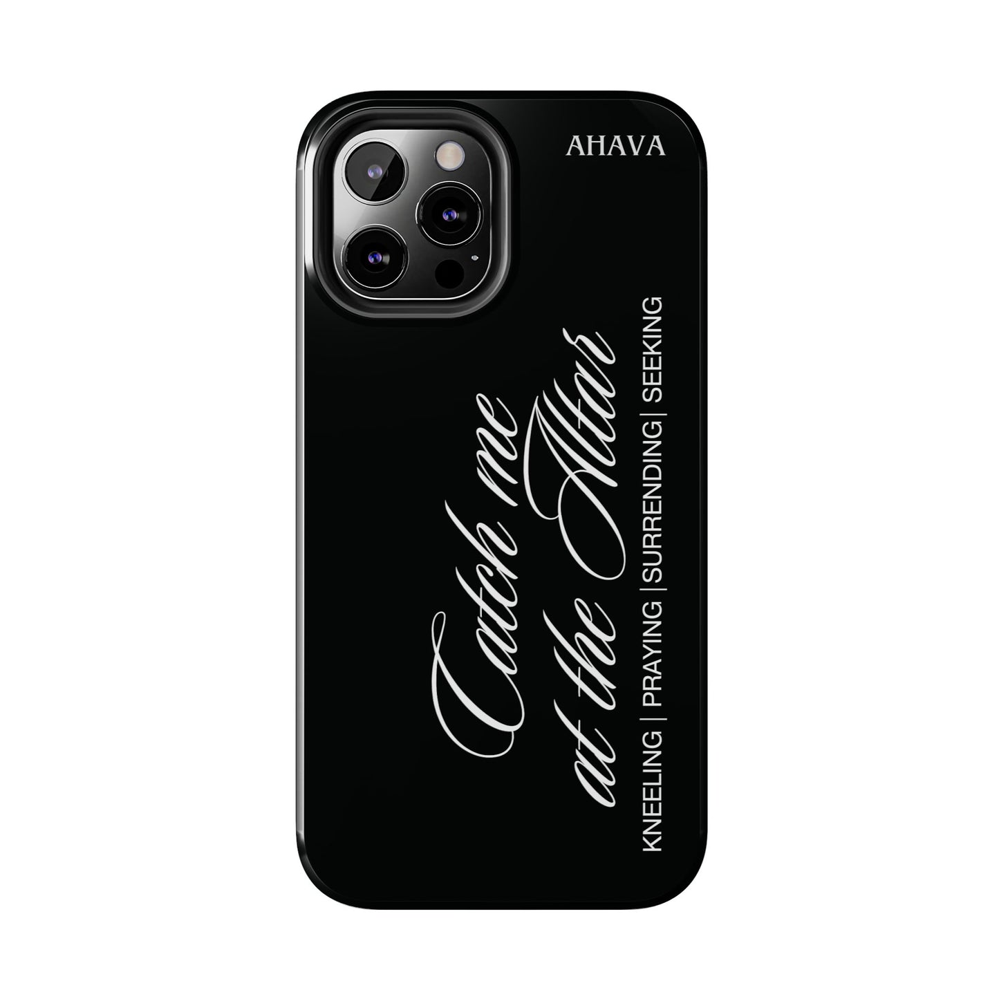 "Catch Me at the Altar" Black Phone Case