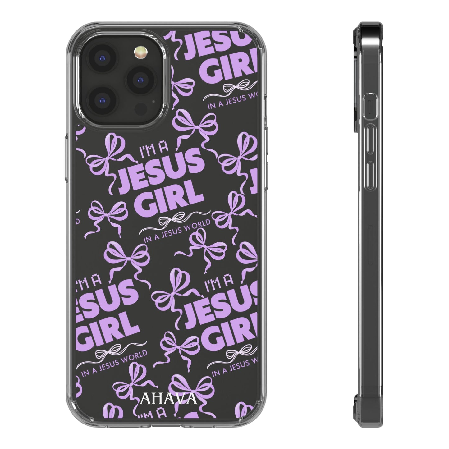 I'm a Jesus Girl Purple Case -Clear