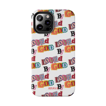 "Loved by God" white Phone Case