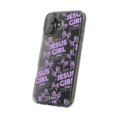 I'm a Jesus Girl Purple Case -Clear