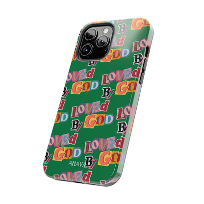 "Loved by God" Green Phone Case