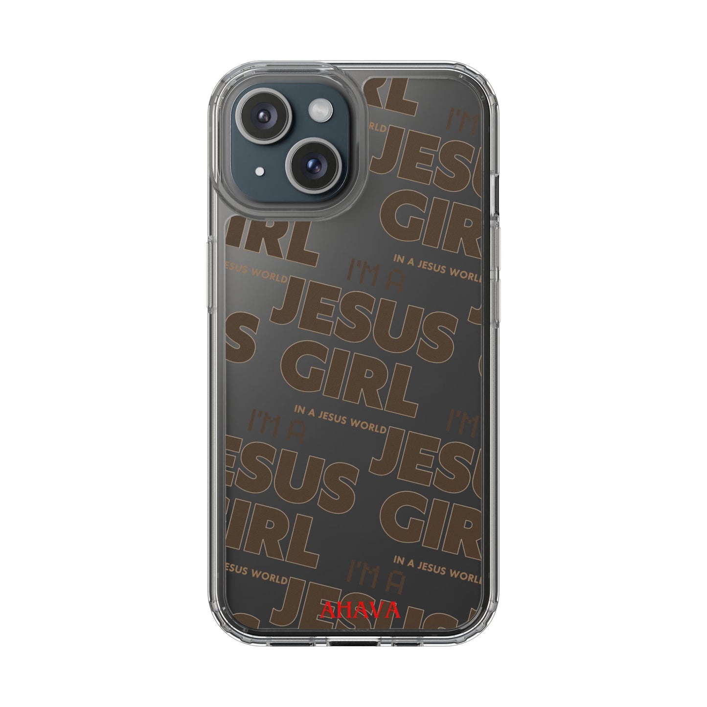 I'm a Jesus Girl Brown Case -Clear