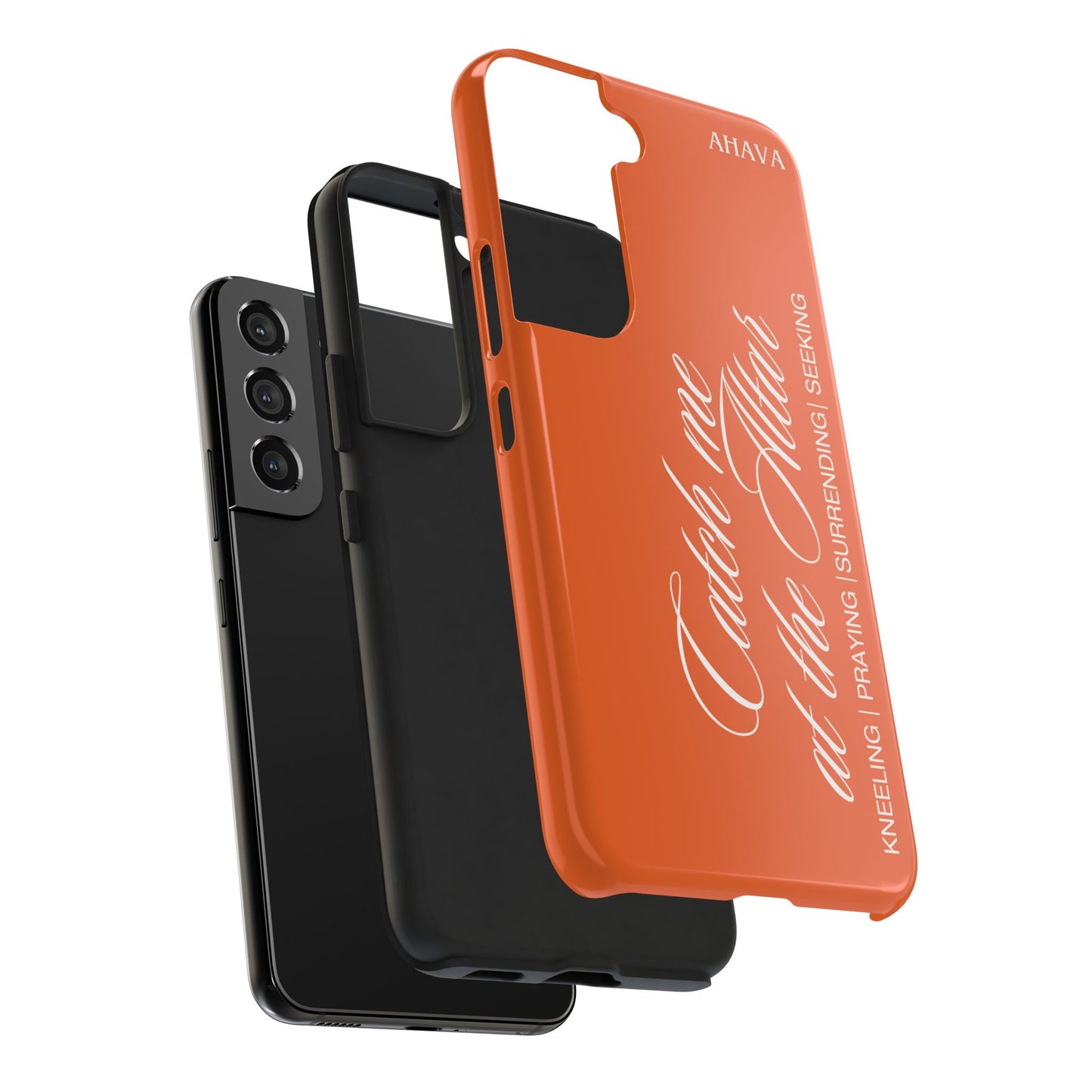 "Catch Me at the Altar" Orange Phone Case