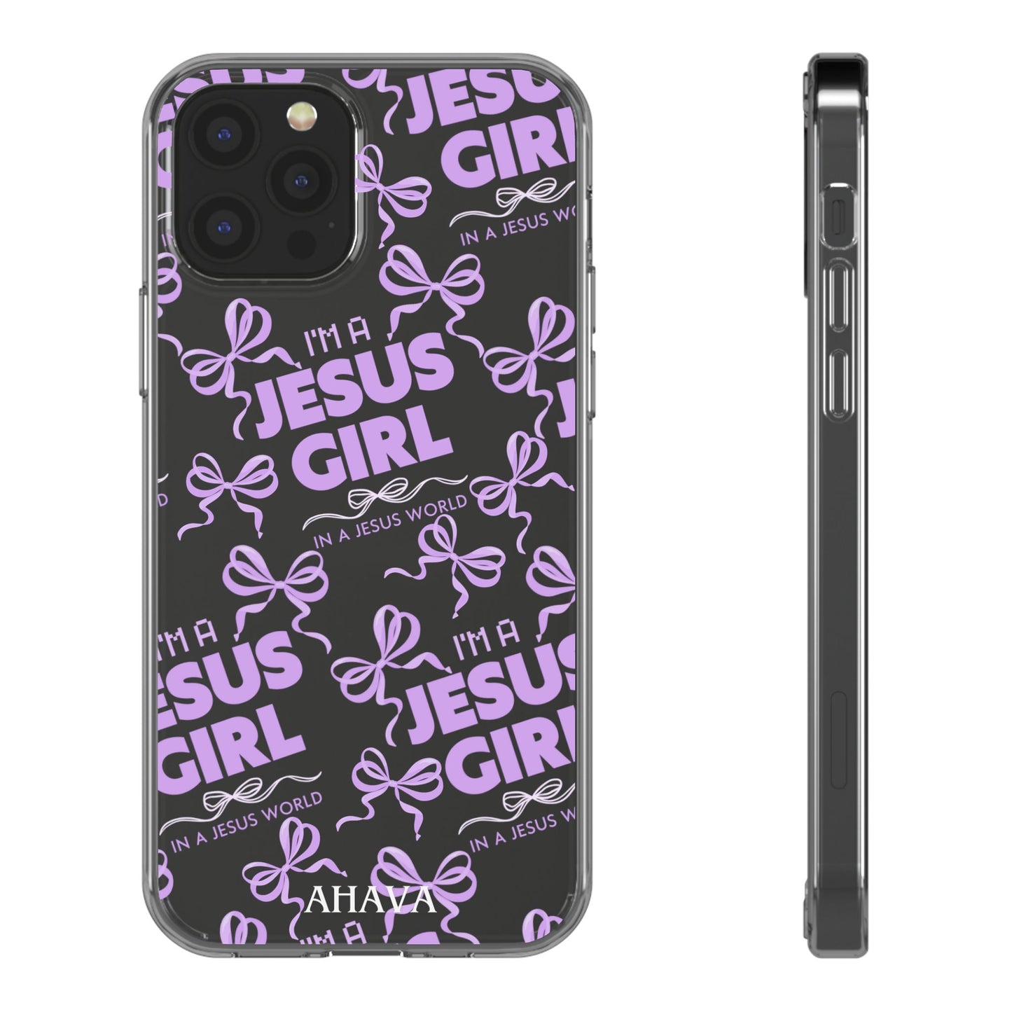 I'm a Jesus Girl Purple Case -Clear