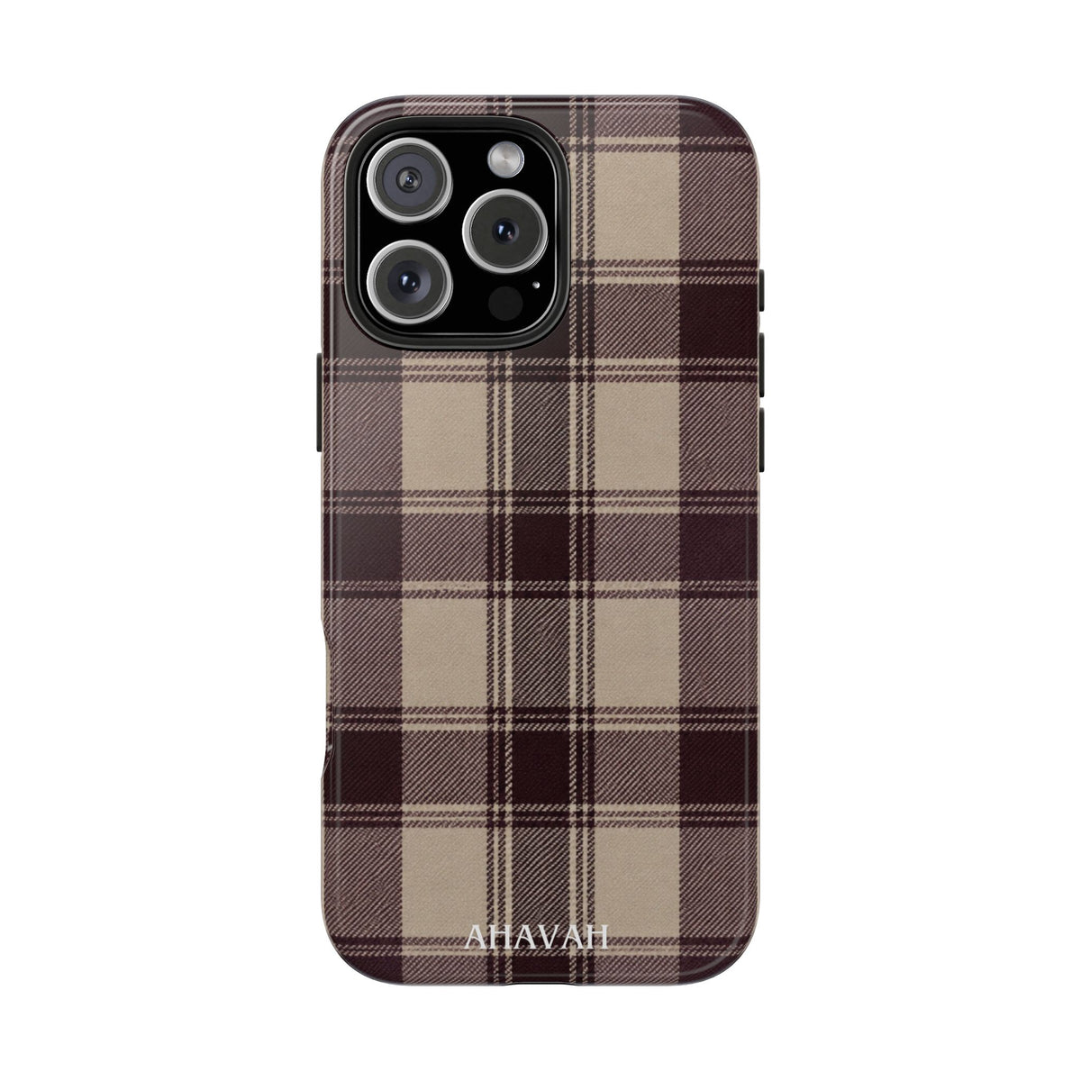 Abba’s Embrace | Warm Teddy Plaid Phone Case
