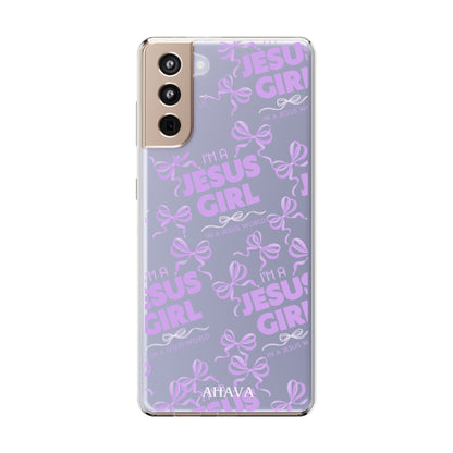 I'm a Jesus Girl Purple Case -Clear