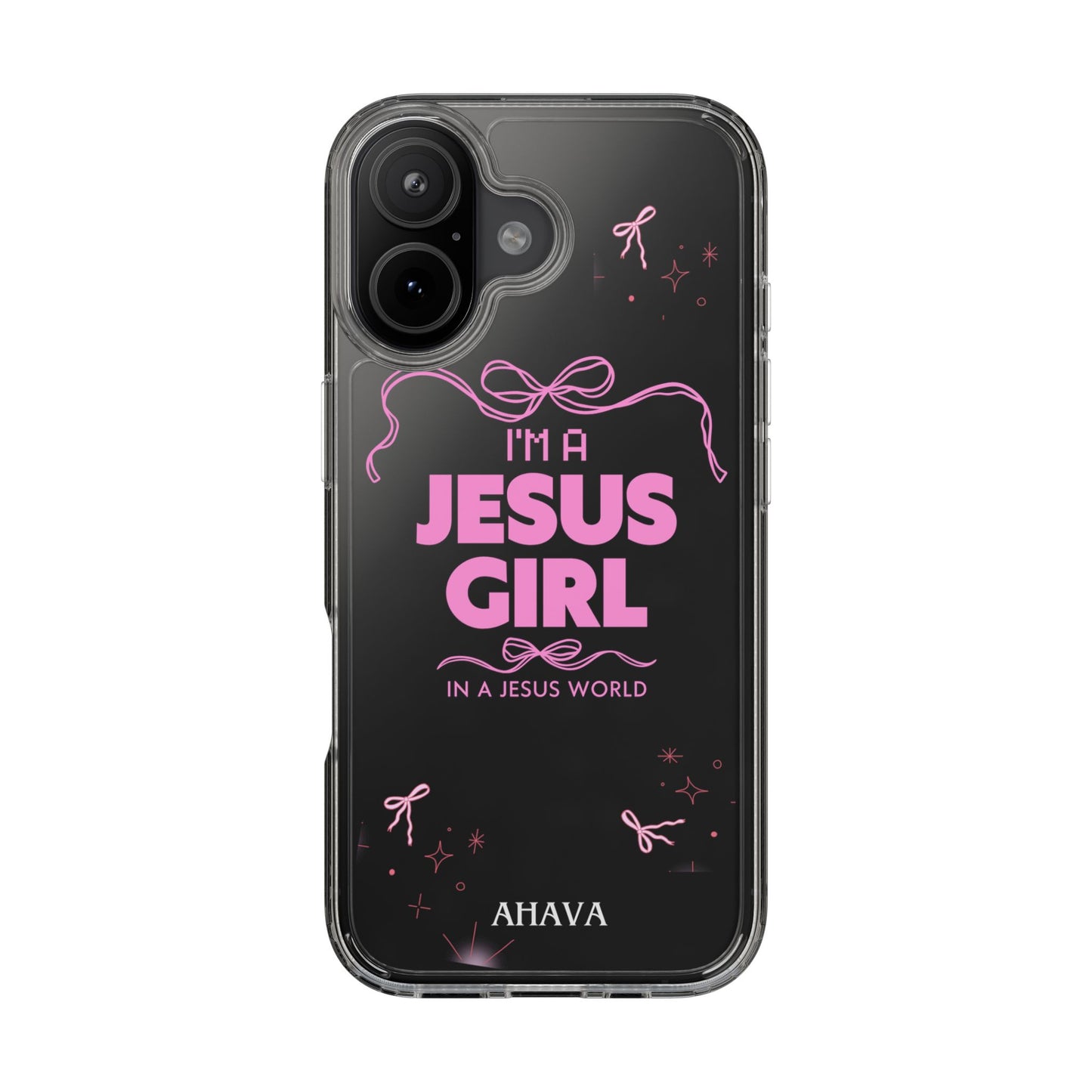 Jesus Girl Pink Phone Case | Preppy Christian Cute Faith Based Gift | Soft Pink Aesthetic Clear Tough Case