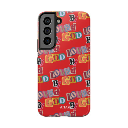 "Loved by God" Red Phone Case