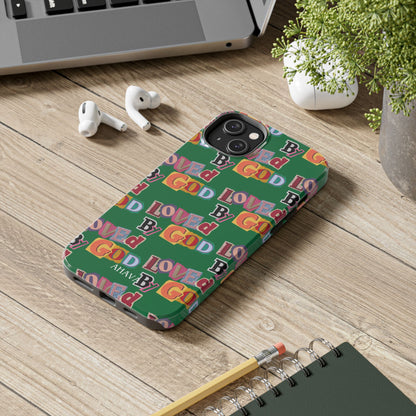 "Loved by God" Green Phone Case