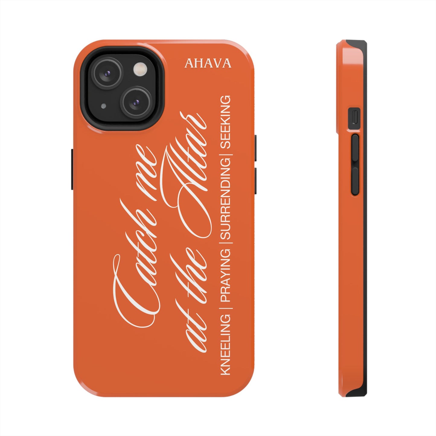 "Catch Me at the Altar" Orange Phone Case