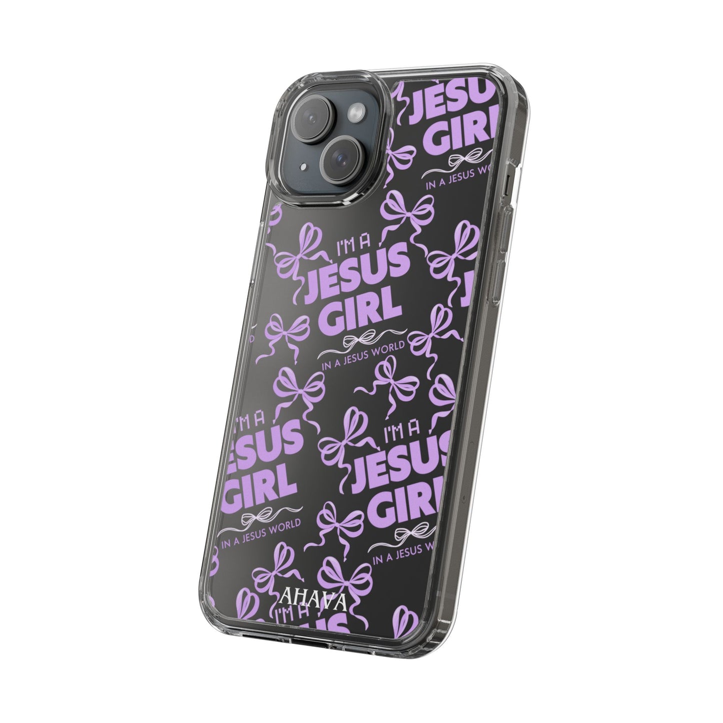 I'm a Jesus Girl Purple Case -Clear