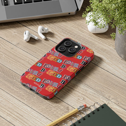 "Loved by God" Red Phone Case