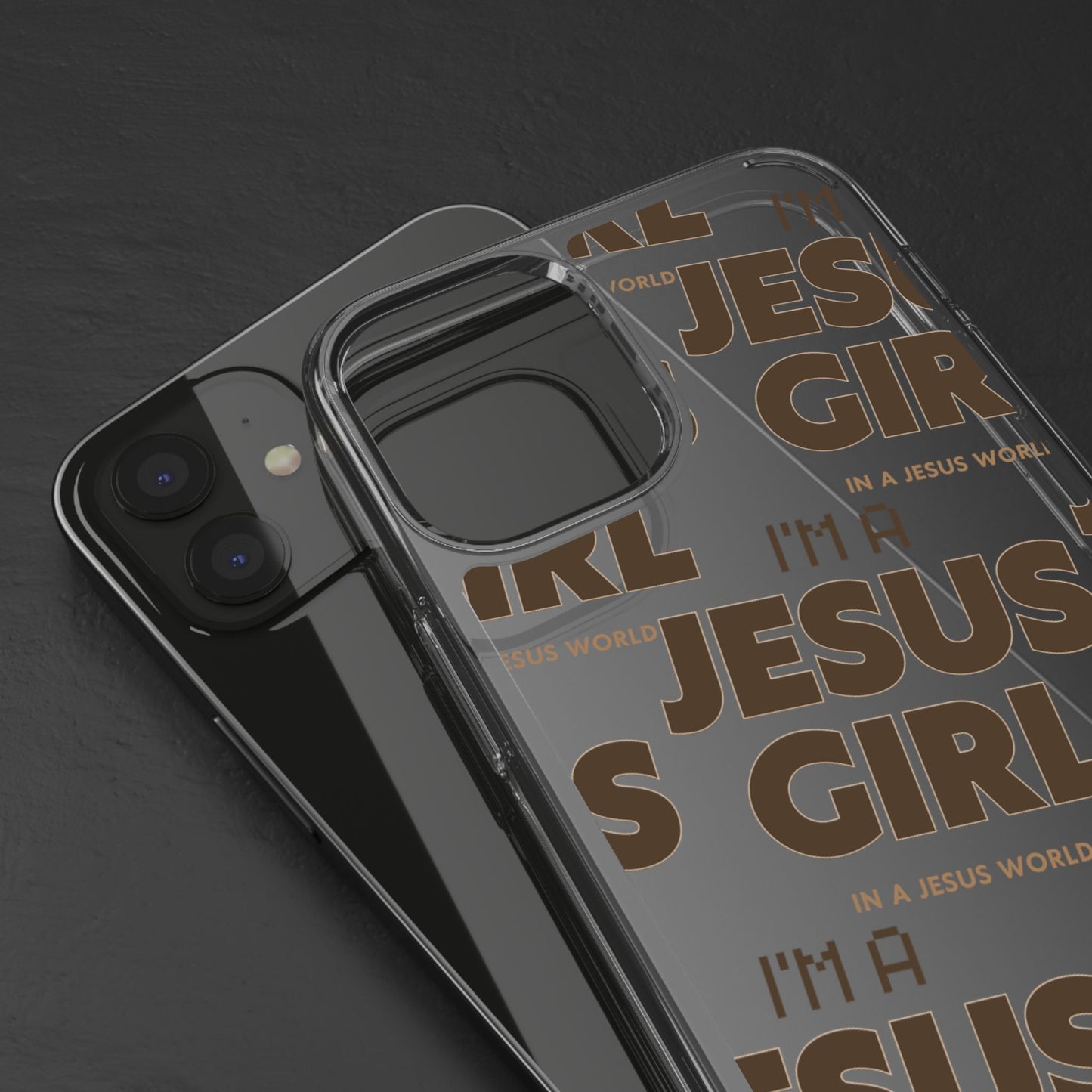 I'm a Jesus Girl Brown Case -Clear
