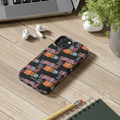 "Loved by God" Black Phone Case