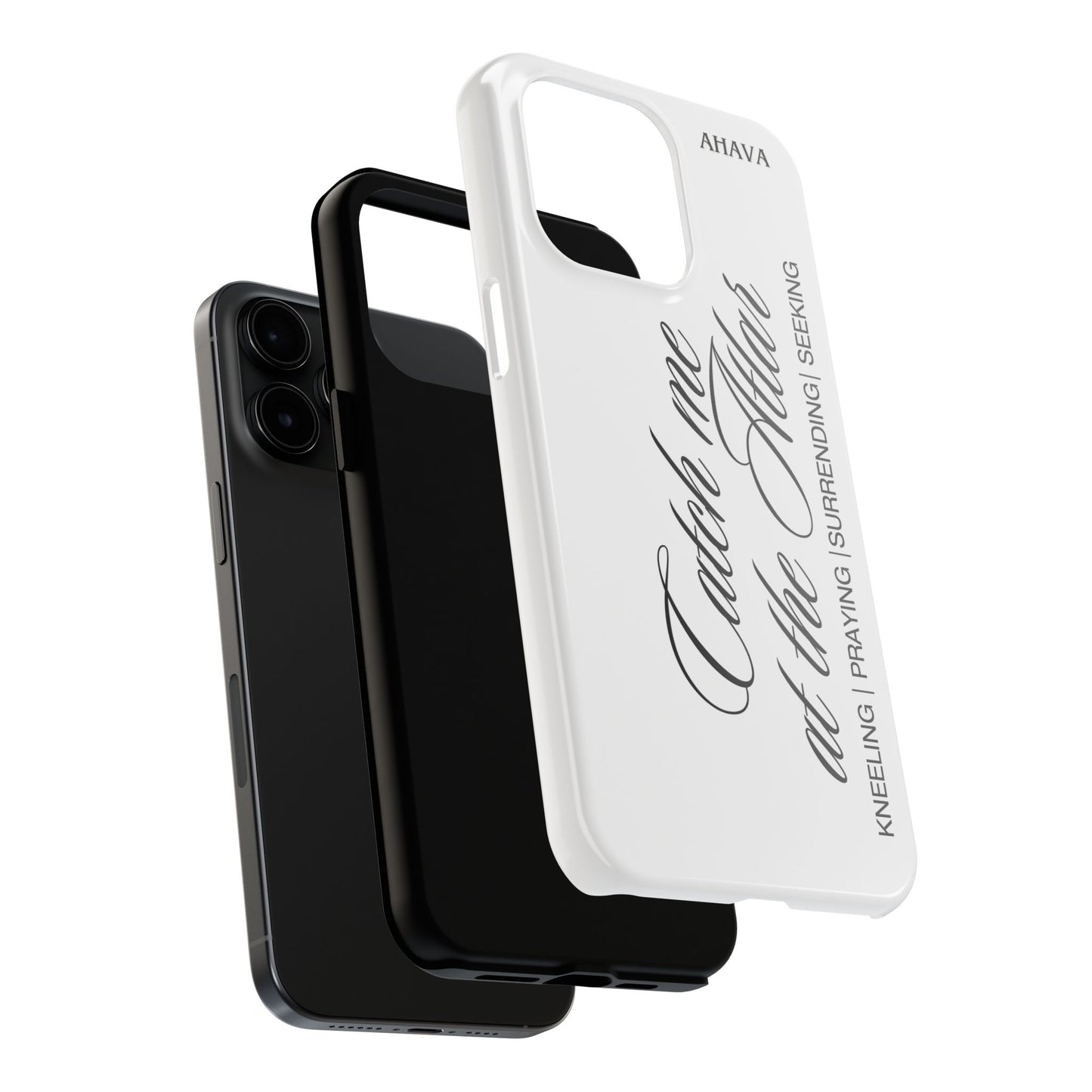 "Catch Me at the Altar" White Phone Case