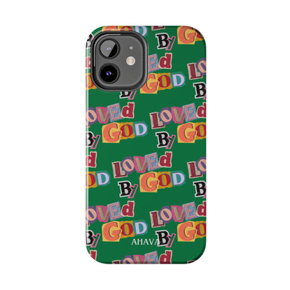 "Loved by God" Green Phone Case