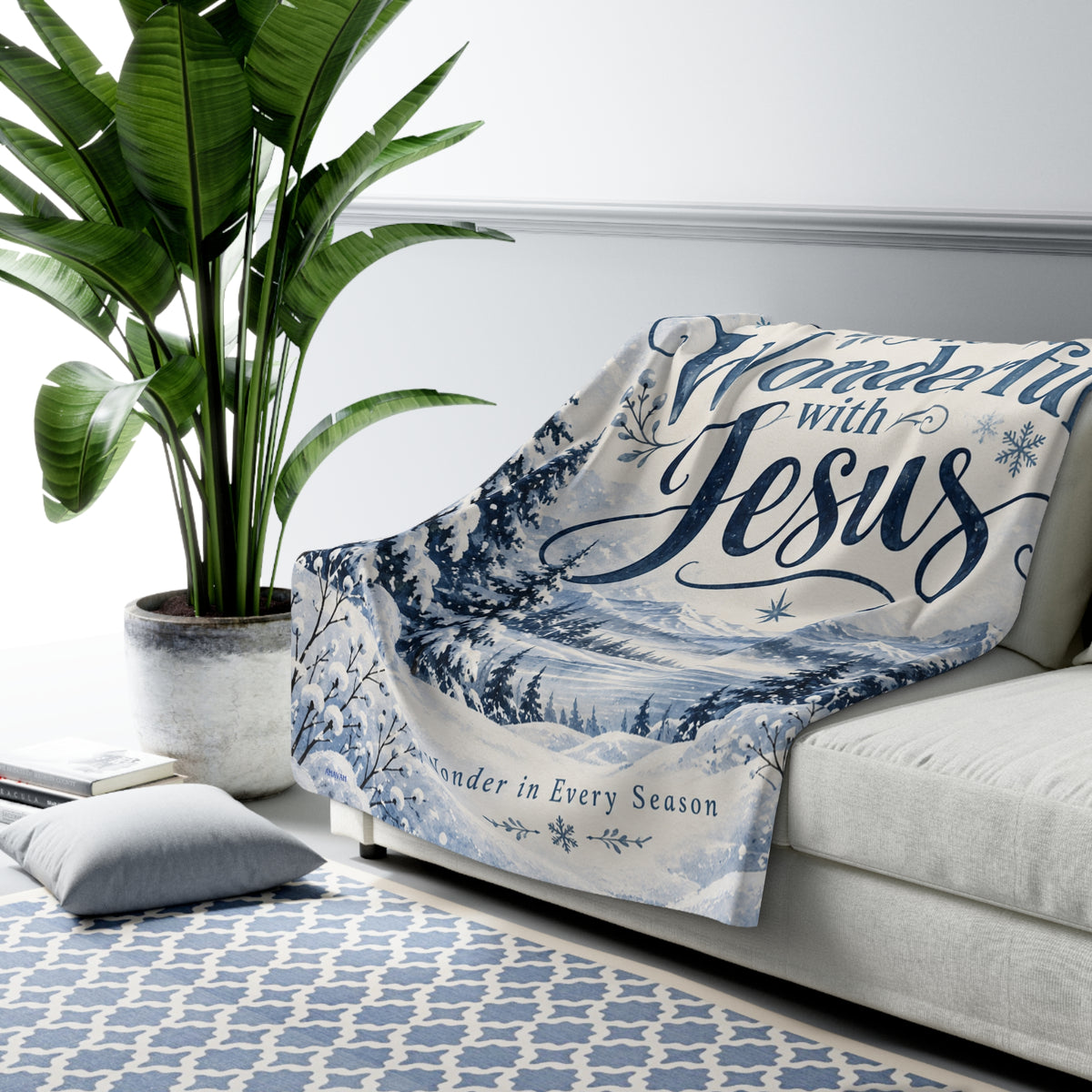 Winter are Wonderful with Jesus | Winter Frost Blanket