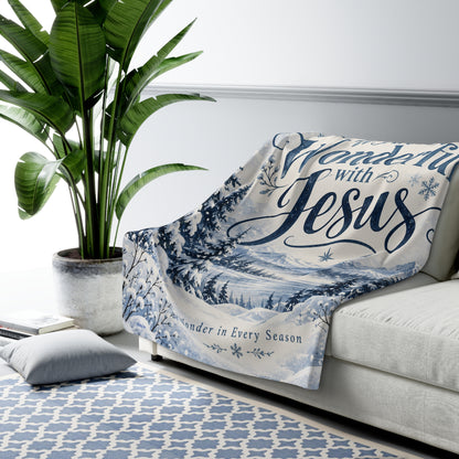 Winter are Wonderful with Jesus | Winter Frost Blanket