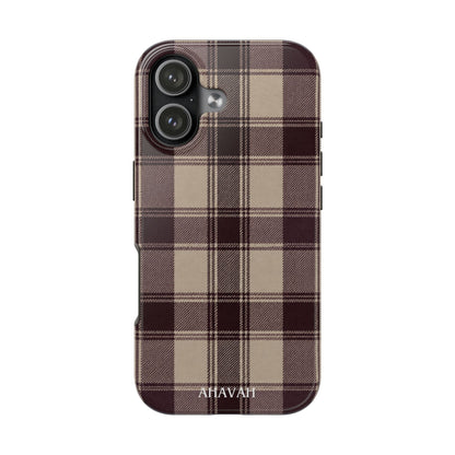 Abba’s Embrace | Warm Teddy Plaid Phone Case