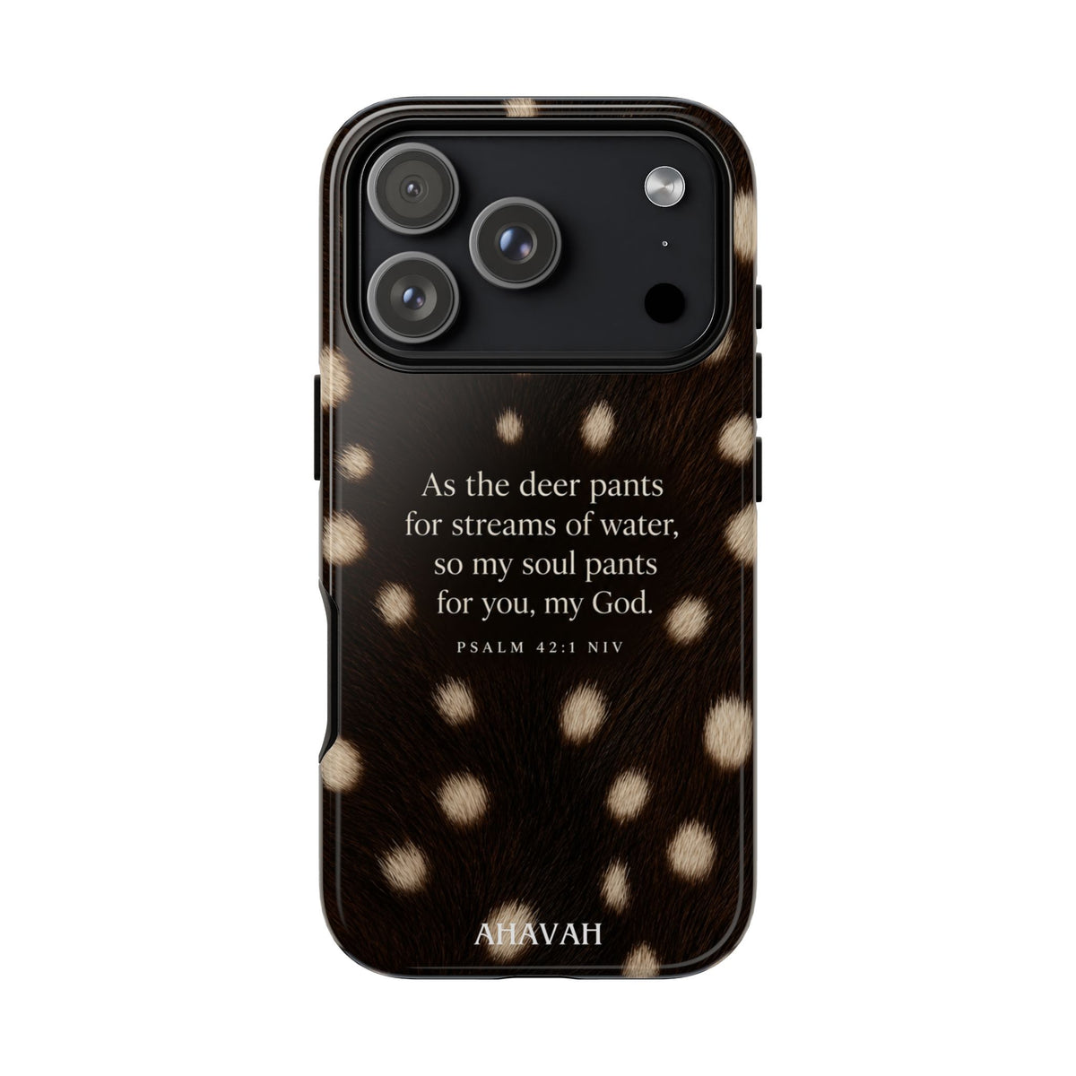 Psalm 42:1 Midnight Fawn Print Phone Case | As the Deer Pants