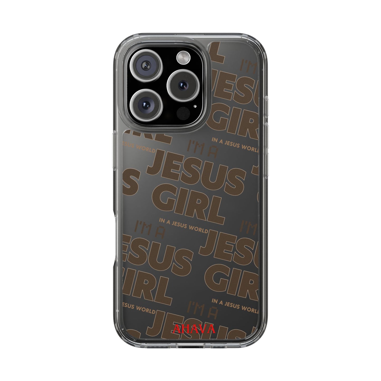 I'm a Jesus Girl Brown Case -Clear
