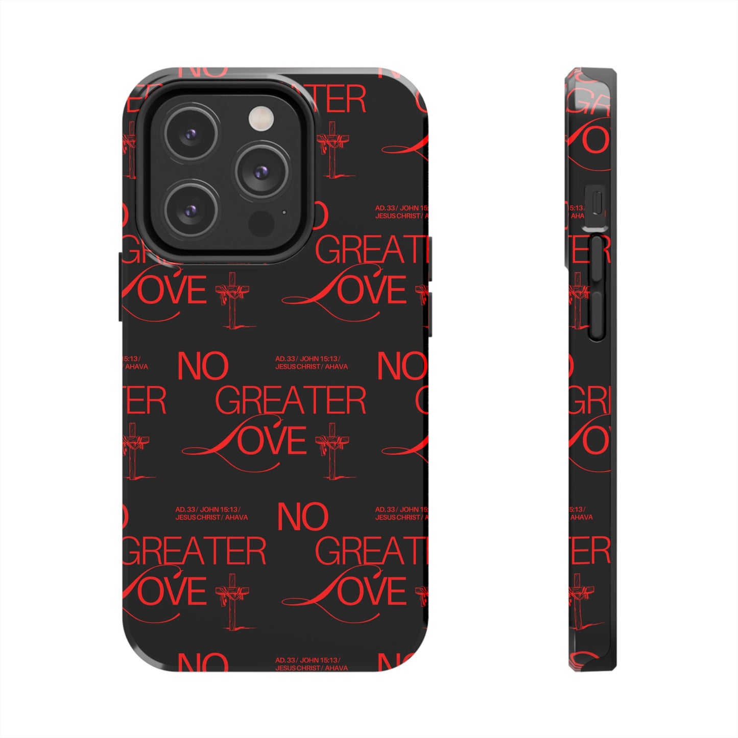 "No Greater Love" Red Phone Case